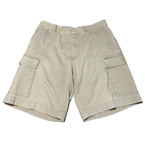 Nautica Shorts Mens 34 Waist Beige Cargo Pockets Relax Clipper‎ Pockets Casual - Picture 1 of 5